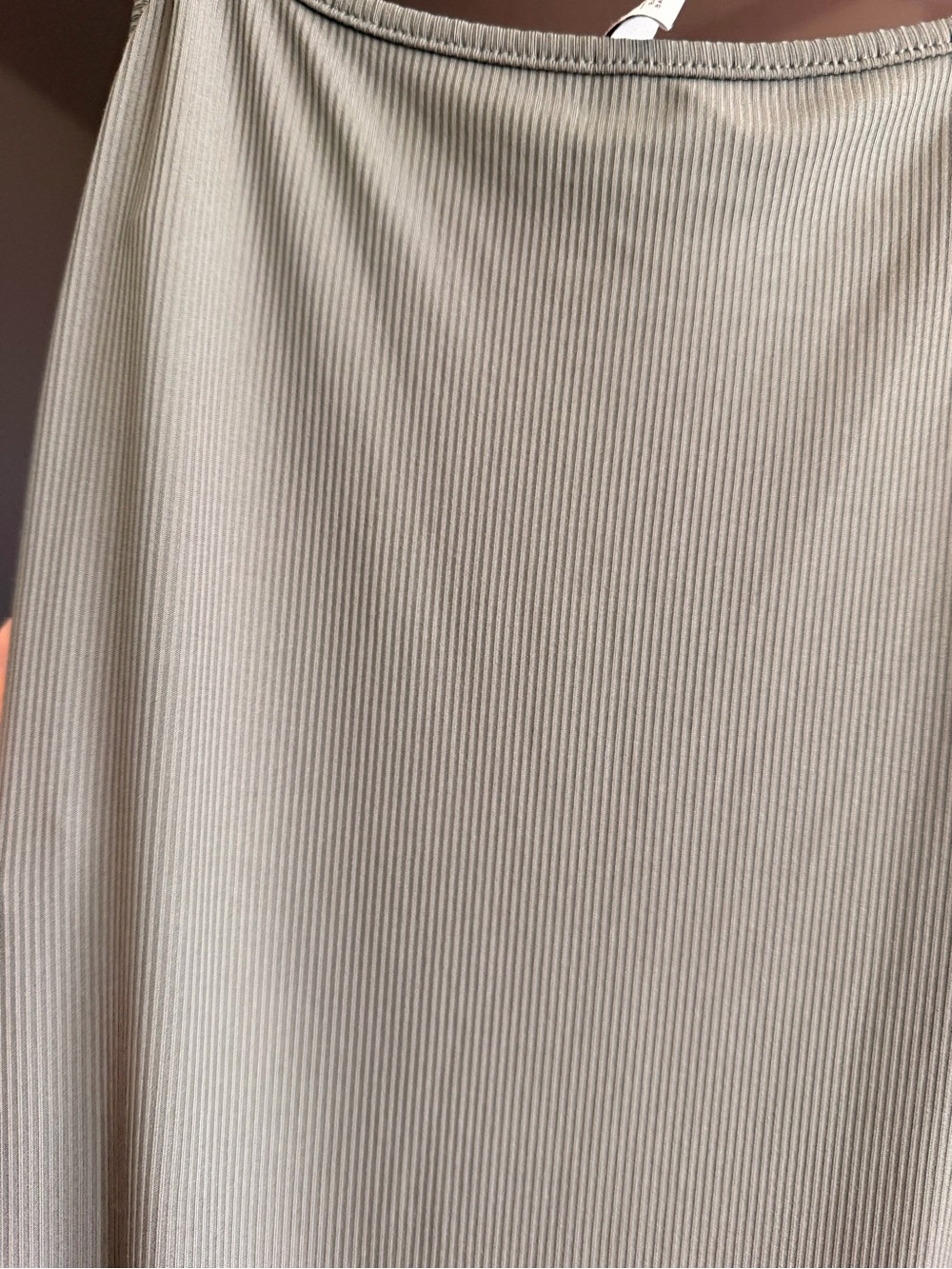 Divided Olive Green Maxi Slip Dress with Spaghetti Straps - Picture 4 of 4